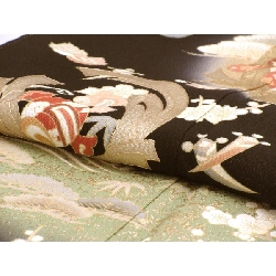 Đầm đen truyền thống với họa tiết vàng - Hàng hiệu Authentic 883196