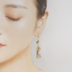 750 Ba màu/K18YG Bông tai - Hàng hiệu Chính hãng 878157