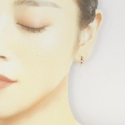 K18YG Bông tai Ruby - Hàng hiệu Chính hãng 873138