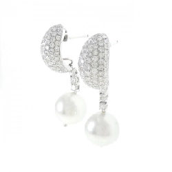 PT900/14KWG Bạc Bướm Ngọc Trai Bông Tai 11.2mm - Hàng hiệu Chính hãng 870880