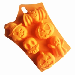 Khuôn silicon làm bánh, rau câu, socola 6 hình Halloween – Mã số 1495