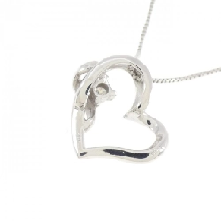 K18WG Dây chuyền hình trái tim kim cương 0.03CT - Hàng hiệu Chính hãng 859443