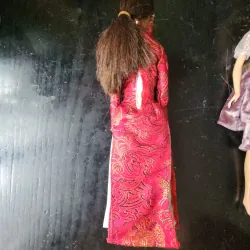 Búp bê Barbie áo dài đỏ 1005312