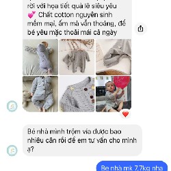 Set liền bé sơ sinh size 73 46347