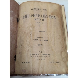 Diệu pháp liên hoa kinh -  ( trọn bộ 7 quyển + 1 quyển pháp hoa kinh cương yếu xuất bản 1948 đóng bìa xưa ) 545622