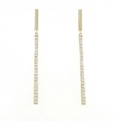 K18YG Bông tai kim cương 0.32CT - Hàng hiệu Chính hãng