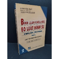 [Phiên Chợ Sách Cũ] Bình luận khoa học bộ luật hình sự phần các tội phạm tập 2 2005 2303