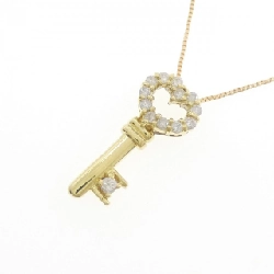 K18YG Mặt Dây Chuyền Hình Tim × Chìa Khóa Đính Kim Cương 0.20CT - Hàng hiệu Chính Hãng 858512