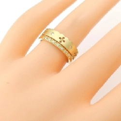 【Sản phẩm mới】Nhẫn kim cương K18YG hình hoa 0.06CT 672362