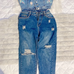 Quần jeans tua thanh lý 260287