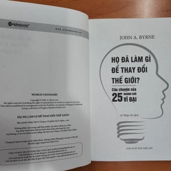 Sách Họ đã làm gì để thay đổi thế giới của John Byrne mới 95% 531661