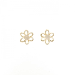 K18YG Bông tai Đá mặt trăng - Hàng hiệu Chính hãng