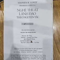 Nghệ thuật lãnh đạo theo nguyên tắc (mất bìa, đủ nội dung)
 722434