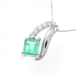 K18WG Emerald Necklace 0.85CT - Hàng hiệu Authentic 857879