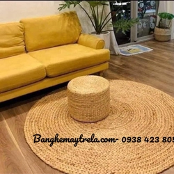 Thảm lục bình tròn tráng trí decor 490469