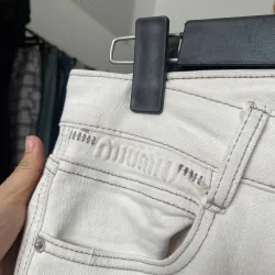 Quần jeans nữ chất mềm sịn màu kem 1001437