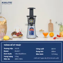🥕 Máy ép chậm KALITE KSJ4411 – Ép rau củ, trái cây hiệu quả 780530