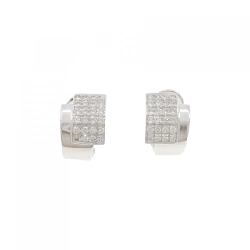 K18WG Pave Diamond Earrings/Studs 1.05CT - Hàng hiệu Chính hãng 875186