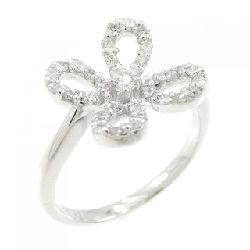 Nhẫn kim cương hoa K18WG 0.28CT