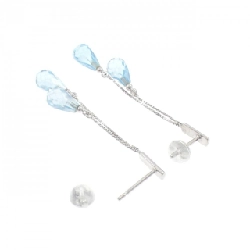 K18WG Blue Topaz Bông tai - Hàng hiệu Chính hãng 867963