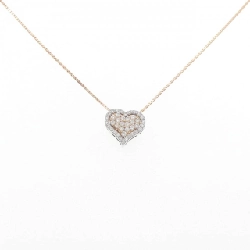 K18PG/K18WG 2WAY Mặt Dây Chuyền Hình Trái Tim Đá Quý 0.19CT - Hàng hiệu Chính Hãng