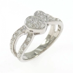 Nhẫn kim cương 750WG hình trái tim 0.30CT