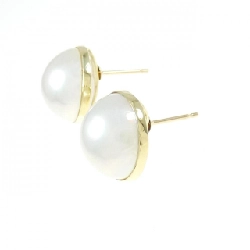 K18YG Mabe Pearl Earrings - Hàng hiệu Authentic 876768