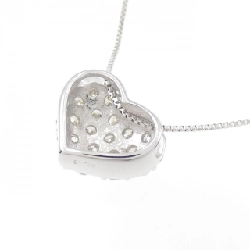 K18WG Dây chuyền kim cương hình trái tim Pavé 0.50CT - Hàng hiệu Chính hãng 859157