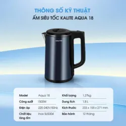 🔥 Ấm siêu tốc KALITE Aqua 18 | Inox 304 an toàn tuyệt đối 783673
