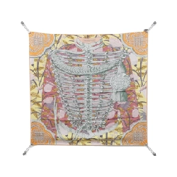 Khăn lụa hai mặt BRANDEBOURGS FLEURIS của Hermès 625550