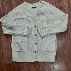 Áo cardigan Canifa màu be kem size M 933669