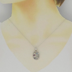 K18WG Mặt dây chuyền đá màu - Hàng hiệu Authentic 859681