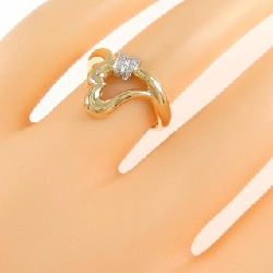 Nhẫn kim cương hình trái tim K18YG/PT900 0.03CT 669465