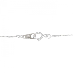 K18WG/750WG Solitaire Diamond Necklace 0.20CT - Hàng hiệu Chính hãng 859740