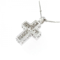 K18WG/750WG Dây chuyền kim cương chéo 0.14CT - Hàng hiệu Chính hãng 859735