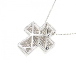 K18WG Dây chuyền kim cương hình chữ thập - Hàng hiệu Authentic 864195