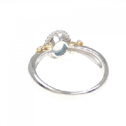 Nhẫn Ribbon Blue Topaz 750YG/PT900 - Hàng hiệu Authentic 850763