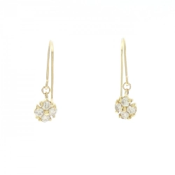 K18YG Bông tai hoa kim cương - Hàng hiệu Authentic