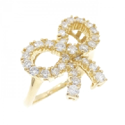 Nhẫn kim cương K18YG hình ruy băng 0.88CT - Hàng hiệu chính hãng