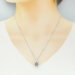 K18WG Mặt dây chuyền opal đen 0.809CT - Hàng hiệu Authentic 857115