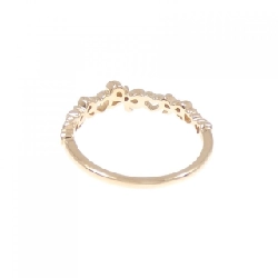 Nhẫn hồng xà cừ K10PG hình trái tim × ruy băng kim cương 666798