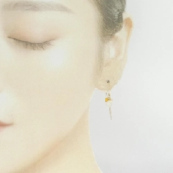 K18YG Đá màu Bông tai - Hàng hiệu Chính hãng 867831