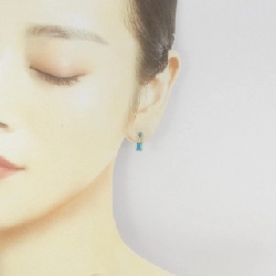 K18YG Bông tai ngọc lam - Hàng hiệu Authentic 875779