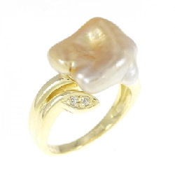 Nhẫn ngọc trai trắng K18YG - Hàng hiệu Authentic