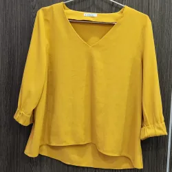 Áo sơ mi vàng croptop siêu xinh 933840