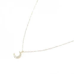 K18YG Mặt trăng Kim cương Dây chuyền 0.03CT - Hàng hiệu Chính hãng 856661