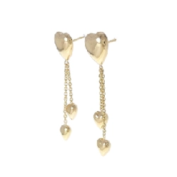K18YG Bông tai hình trái tim - Hàng hiệu Chính hãng 864419