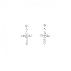 Bông tai kim cương PT900 hình chữ thập 0.50CT - Hàng hiệu Chính hãng