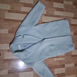 Áo khoác blazer nữ màu xám chất liệu dạ mềm mại size L