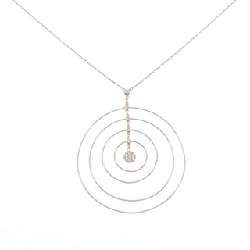 K18PG Dây chuyền kim cương 0.15CT - Hàng hiệu Chính hãng